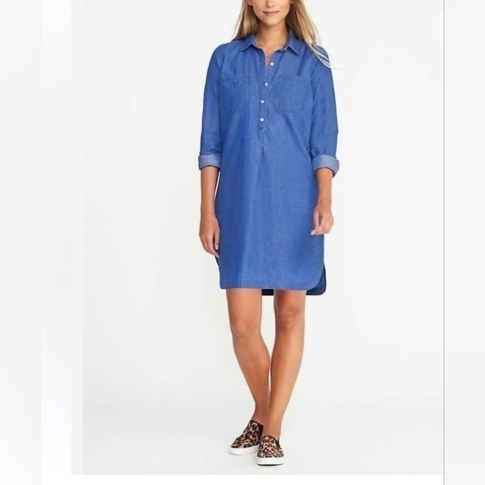 Denim Shirt Dress, Standard Grace  Size M, NWT
